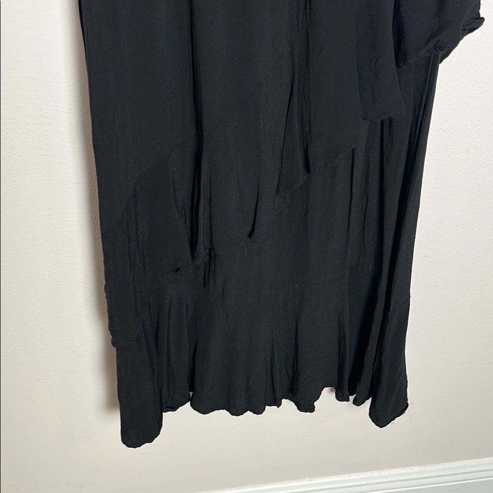 Just Female Black Pleated Ruffled Midi Sundress Kristin Dress Size XS - Picture 7 of 10